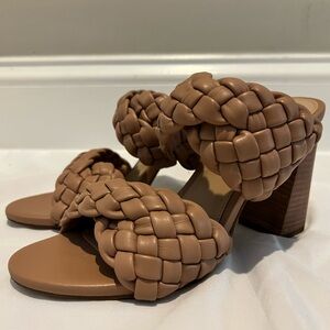Steve Madden Elegant Tan Braided Women's Heels, Size 7.5